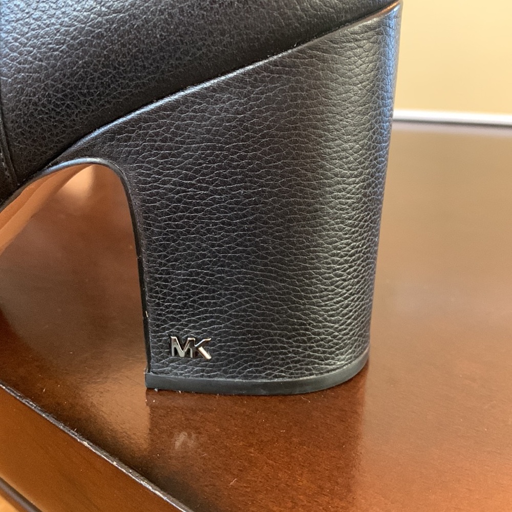 Michael Kors leather booties in Black Size 9 with about a 3 inch heel. - Picture 2 of 7